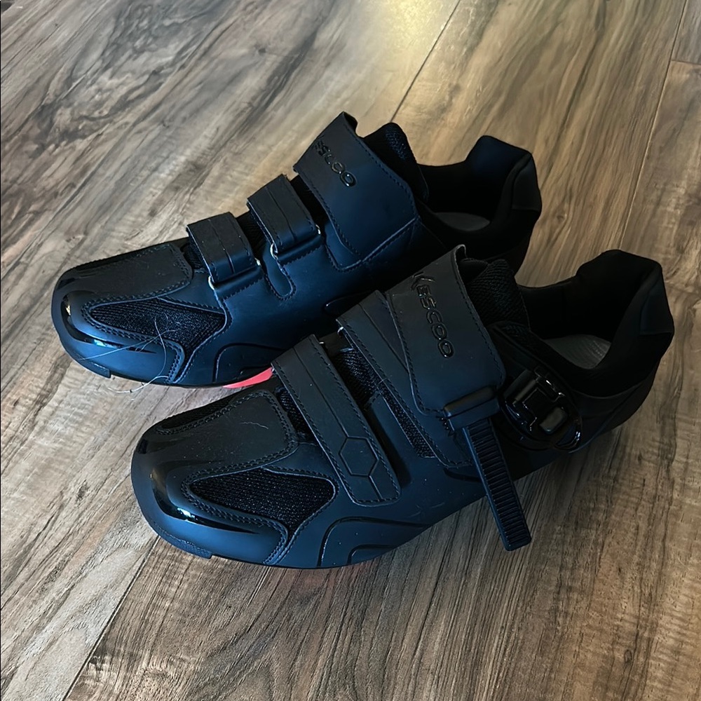 Men's Black Cycling Shoes Kescoo New